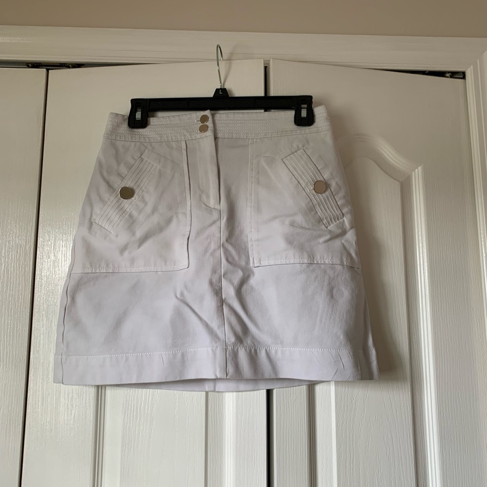 LOFT White dress skirt
